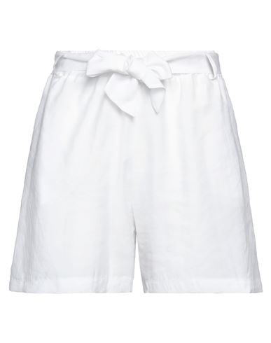 Shop Haveone Woman Shorts & Bermuda Shorts White Size M Lyocell, Polyester