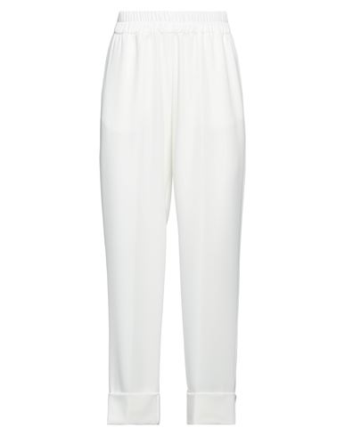Shop Kate By Laltramoda Woman Pants White Size 10 Polyester, Elastane