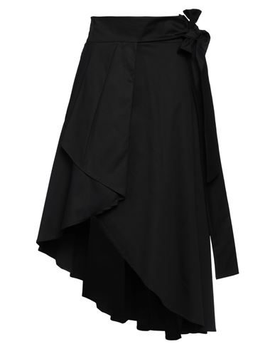 Shop Haveone Woman Midi Skirt Black Size S Cotton, Polyamide, Elastane
