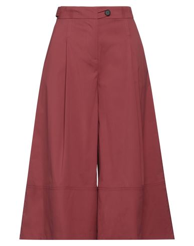 Shop Liviana Conti Woman Pants Burgundy Size 8 Cotton, Polyamide, Elastane In Red