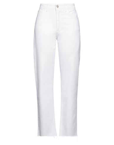 Shop Maria Vittoria Paolillo Mvp Woman Jeans White Size 8 Cotton