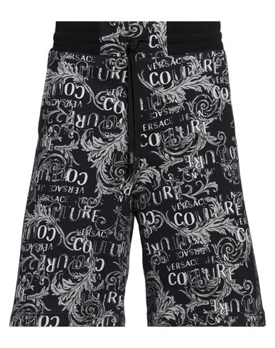 Shop Versace Jeans Couture Man Shorts & Bermuda Shorts Black Size 3xl Cotton, Elastane
