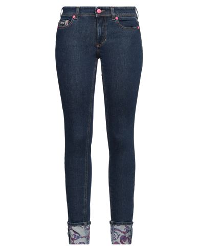 Shop Versace Jeans Couture Woman Jeans Blue Size 4 Cotton, Elastane