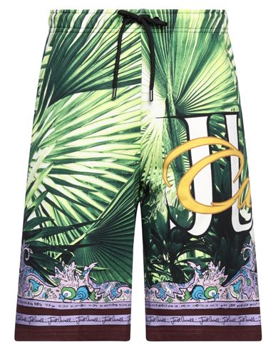 Shop Just Cavalli Man Shorts & Bermuda Shorts Green Size Xxl Cotton