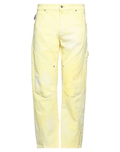 Shop Just Cavalli Man Jeans Yellow Size 34 Cotton, Elastane