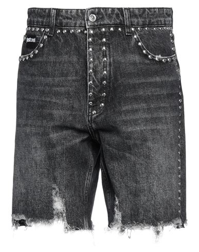 Shop Just Cavalli Man Denim Shorts Black Size 34 Cotton