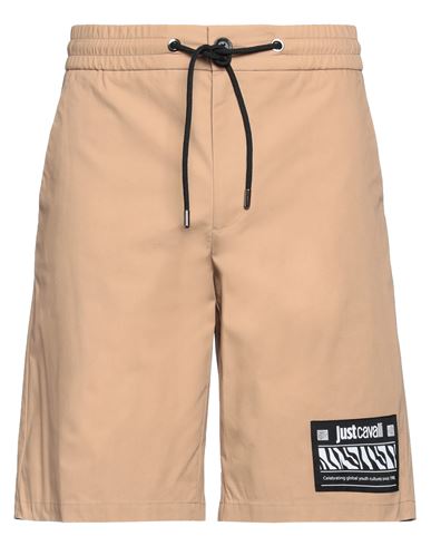Shop Just Cavalli Man Shorts & Bermuda Shorts Beige Size 32 Cotton