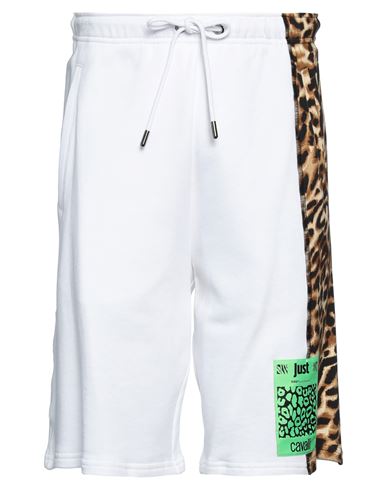 Shop Just Cavalli Man Shorts & Bermuda Shorts White Size L Cotton
