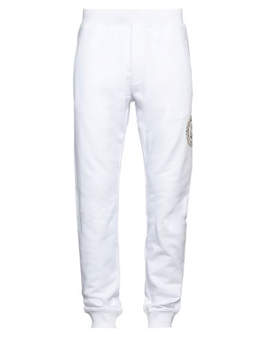 Shop Just Cavalli Man Pants White Size Xxl Cotton, Elastane