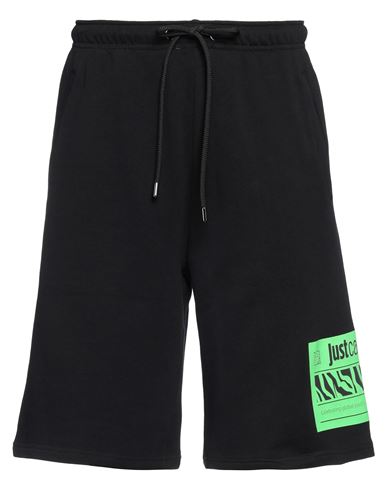 Shop Just Cavalli Man Shorts & Bermuda Shorts Black Size Xl Cotton, Elastane