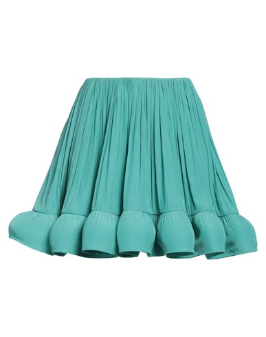 Shop Lanvin Woman Mini Skirt Green Size 8 Polyester