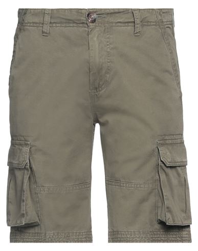 Shop Fred Mello Man Shorts & Bermuda Shorts Military Green Size 30 Cotton