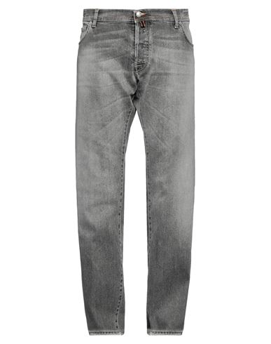 Shop Jacob Cohёn Man Jeans Grey Size 42 Cotton, Polyurethane