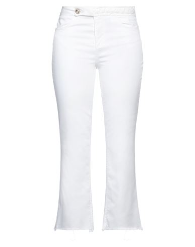 Liu •jo Woman Pants White Size 26 Cotton, Polyester, Elastane In White