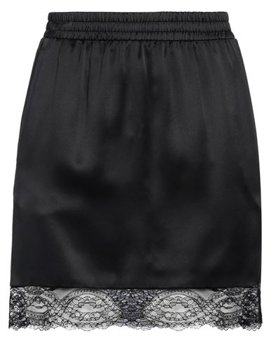 Shop Burberry Woman Mini Skirt Black Size 10 Silk, Viscose, Polyamide