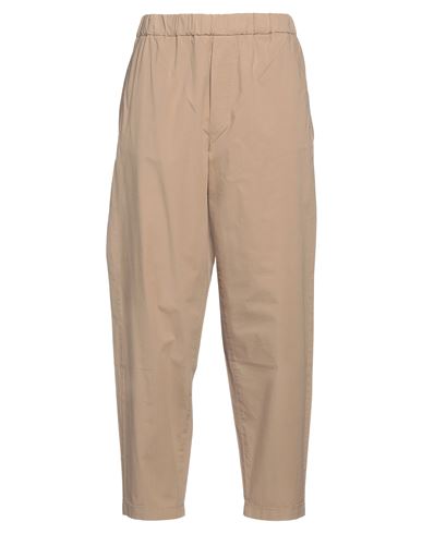 Alpha Studio Man Pants Beige Size 40 Cotton, Elastane In Brown