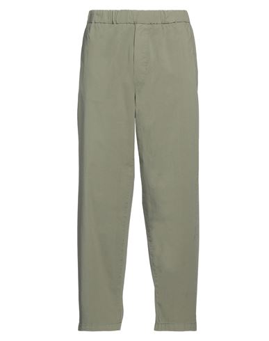Alpha Studio Man Pants Military Green Size 38 Cotton, Elastane In Green