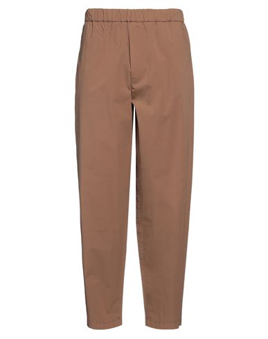 Alpha Studio Man Pants Light Brown Size 34 Cotton, Elastane In Brown