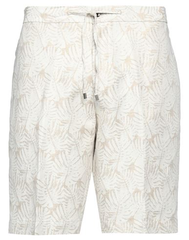 Shop Germano Man Shorts & Bermuda Shorts Beige Size 34 Linen, Lyocell, Cotton