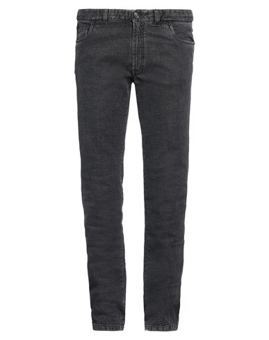 Shop Brioni Man Jeans Black Size 40 Cotton, Elastane, Calfskin