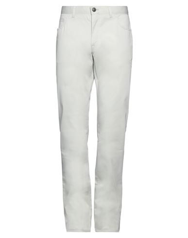 Shop Brioni Man Pants Light Grey Size 40 Cotton, Elastane