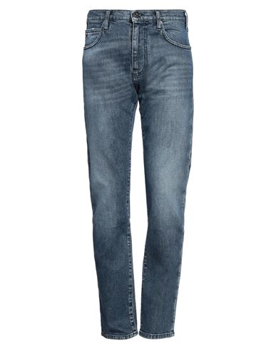 Shop Emporio Armani Man Jeans Blue Size 31w-34l Cotton, Elastane