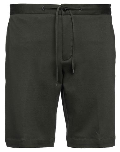Shop Germano Man Shorts & Bermuda Shorts Dark Green Size 40 Cotton, Polyamide