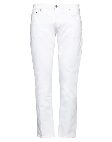 Shop Dondup Man Jeans White Size 31 Cotton, Elastane