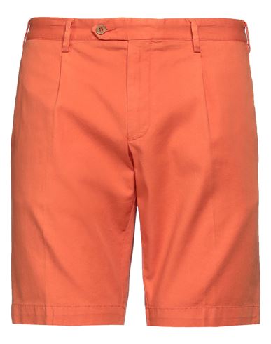 Shop Germano Man Shorts & Bermuda Shorts Orange Size 36 Cotton, Elastane
