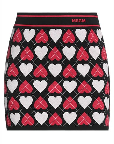 Msgm Woman Mini Skirt Black Size Xl Viscose, Polyester