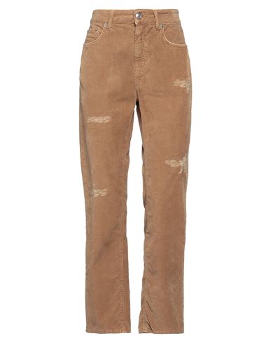 Department 5 Woman Pants Camel Size 27 Cotton, Elastane In Brown