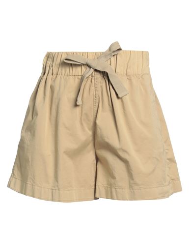 Semicouture Woman Shorts & Bermuda Shorts Beige Size 6 Cotton, Elastane