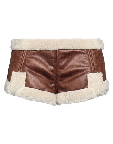 Shop Dsquared2 Woman Shorts & Bermuda Shorts Brown Size 6 Polyester