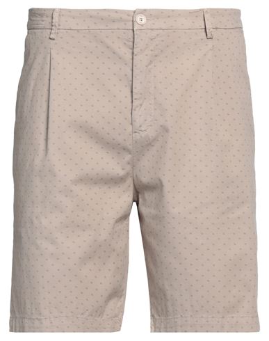 Shop Yan Simmon Man Shorts & Bermuda Shorts Beige Size 40 Cotton, Elastane