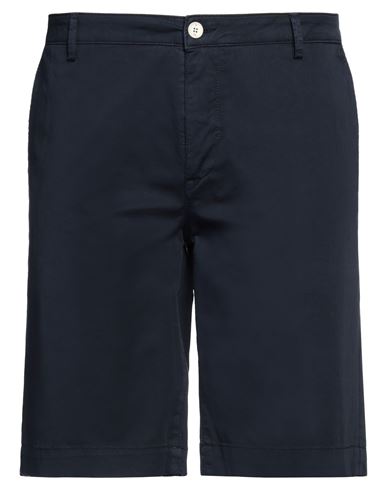 Shop Yan Simmon Man Shorts & Bermuda Shorts Midnight Blue Size 40 Cotton, Elastane