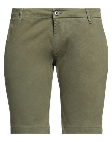 Shop One Seven Two Man Shorts & Bermuda Shorts Military Green Size 30 Cotton, Elastane