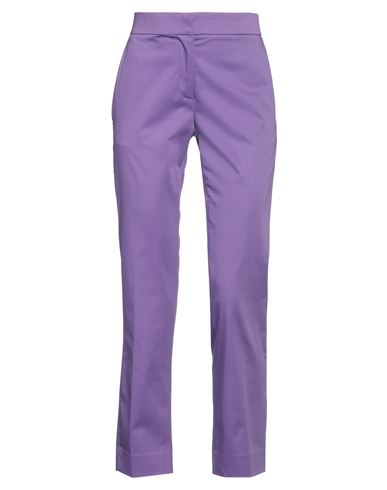 Aniye By Woman Pants Purple Size 8 Cotton, Elastane