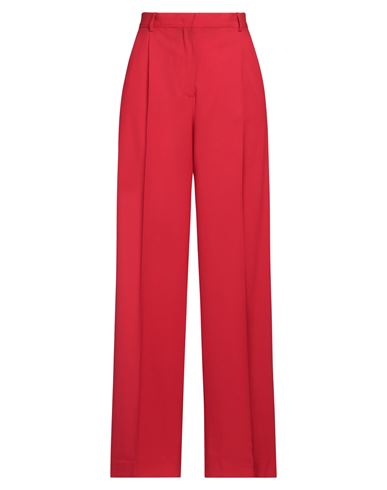 Msgm Woman Pants Red Size 4 Virgin Wool, Elastane In Red
