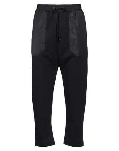 Isabel Benenato Man Pants Black Size Xxl Cotton, Polyester