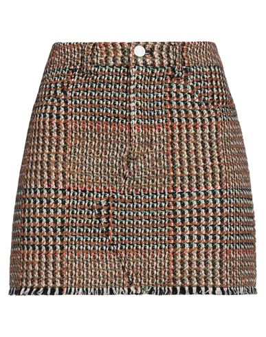 Shop Stella Mccartney Woman Mini Skirt Brown Size 6-8 Wool, Polyamide