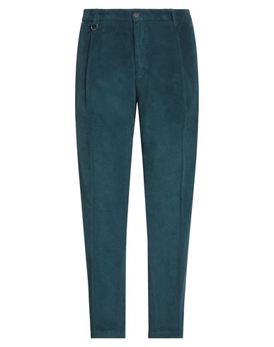 Paolo Pecora Man Pants Deep Teal Size 36 Cotton, Elastane In Green