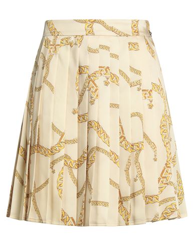 Versace Woman Mini Skirt Cream Size 0 Polyester In White