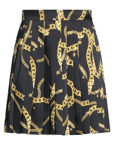 Versace Woman Mini Skirt Black Size 8 Polyester In Black