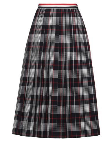 Shop Thom Browne Woman Midi Skirt Midnight Blue Size 6 Wool