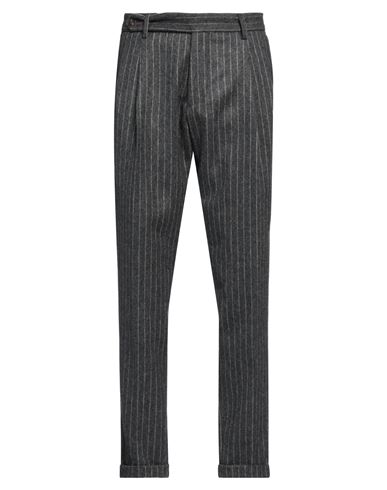 Shop Messagerie Man Pants Lead Size 38 Wool, Polyester In Grey
