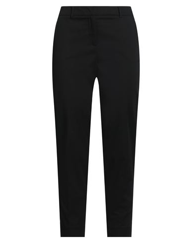 Peserico Easy Woman Pants Black Size 12 Cotton, Elastane In Black