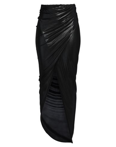 Rick Owens Lilies Woman Maxi Skirt Black Size 8 Viscose, Elastane