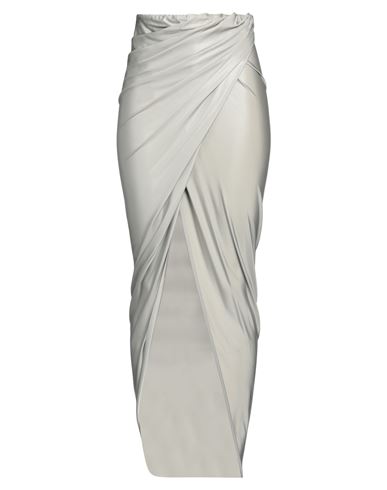 Rick Owens Lilies Woman Maxi Skirt Light Grey Size 4 Viscose, Elastane
