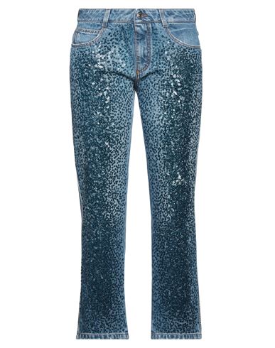 Shop Ermanno Scervino Woman Jeans Blue Size 6 Cotton, Polyester