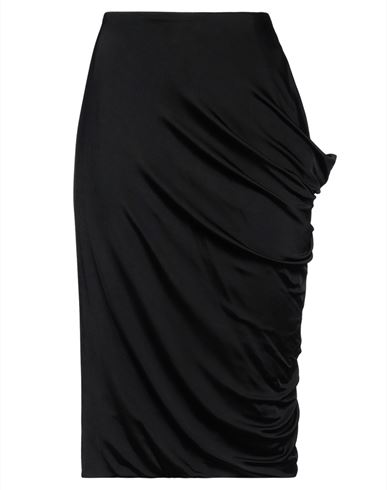Shop Dries Van Noten Woman Midi Skirt Black Size M Viscose, Elastane